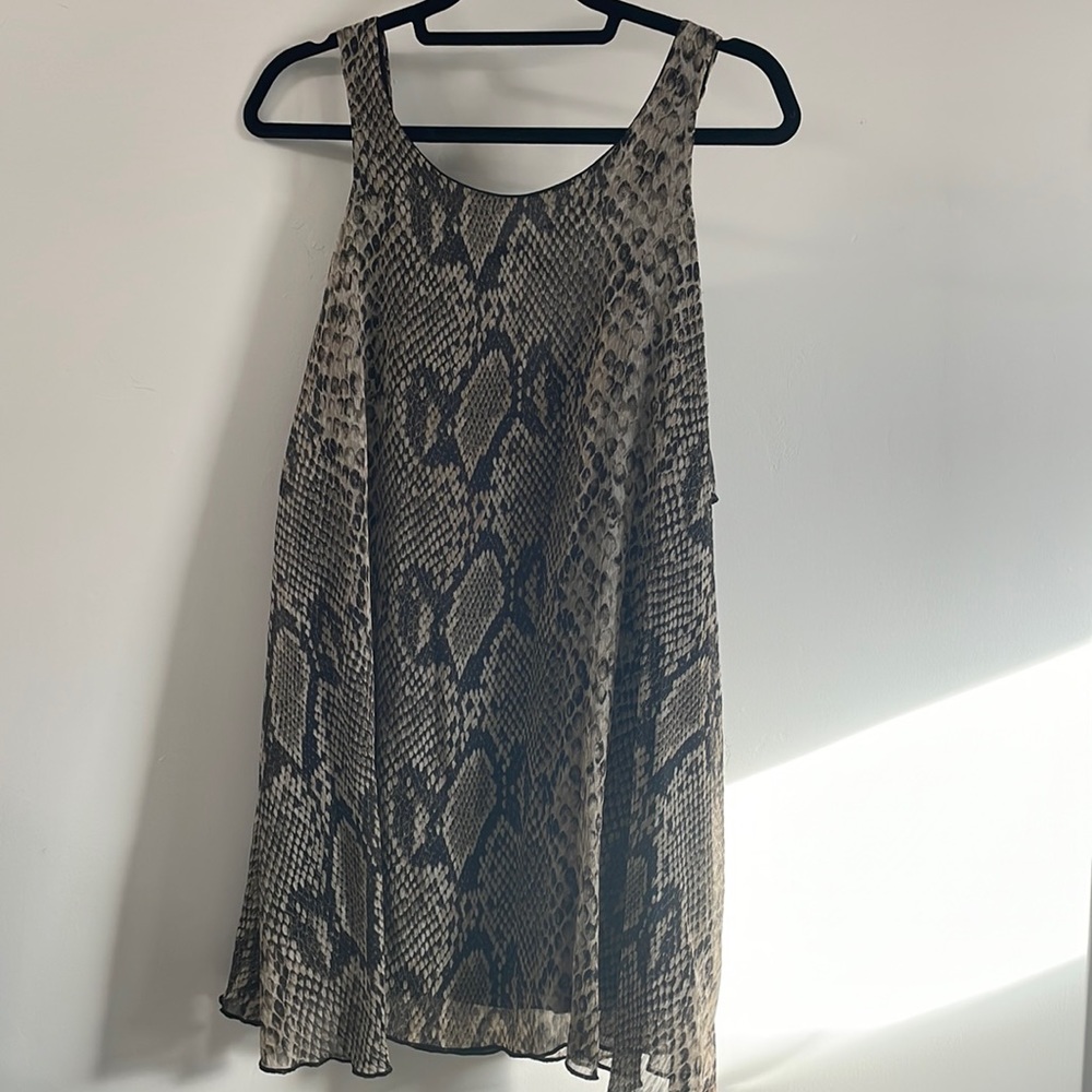 Flirty and fun snake skin mini dress